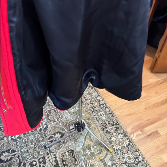 J. Crew Vibrant Red Stadium Coat with Faux Fur Hood - Picture 10 of 12